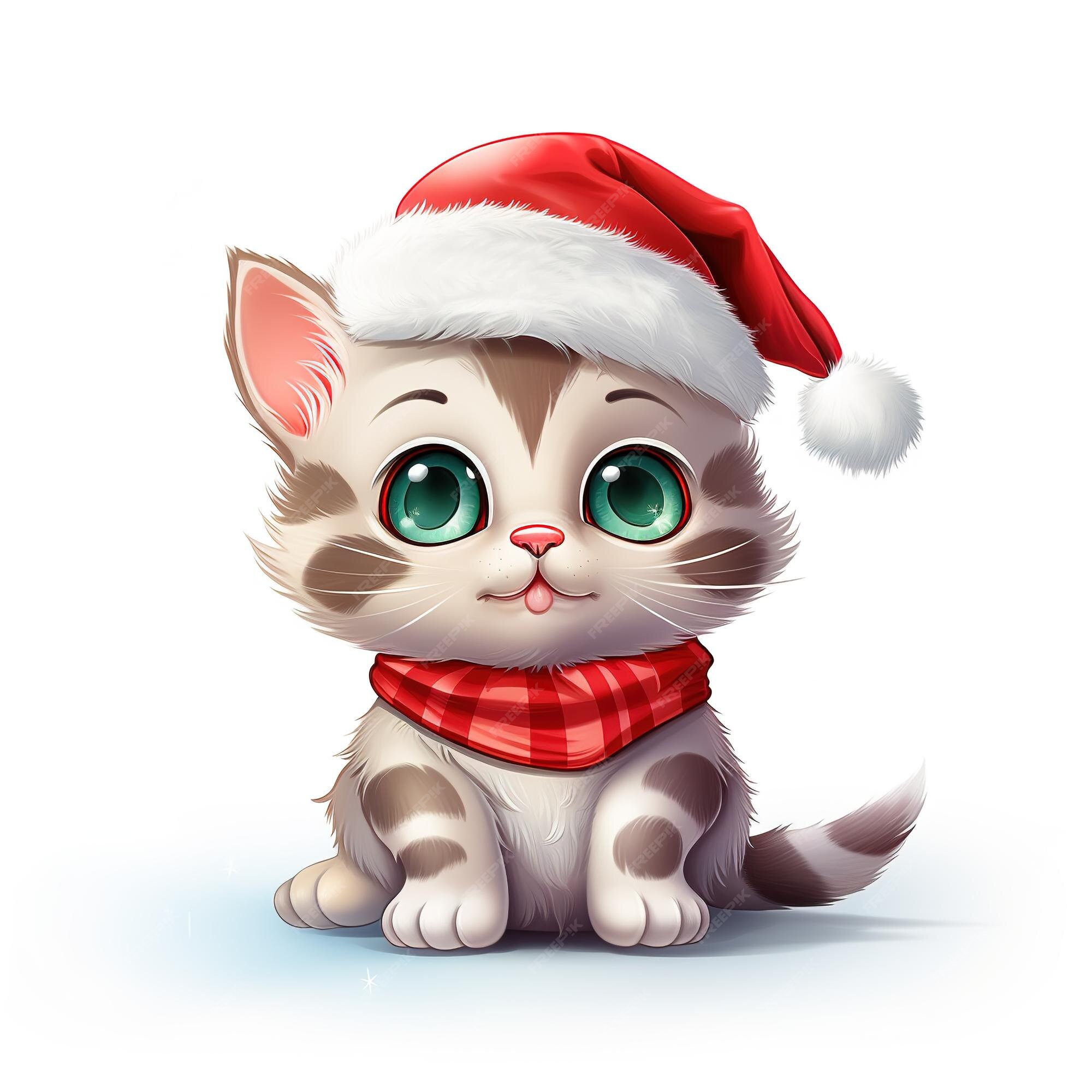 Padrão Perfeito Com Gatos Fofos De Desenho Animado Em Chapéus E Cachecóis  De Natal Foto Royalty Free, Gravuras, Imagens e Banco de fotografias. Image  201927476