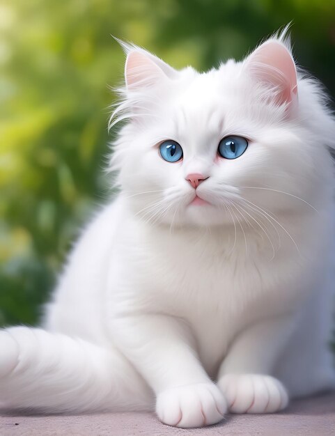 Foto gatinho lindo com flores ao ar livre