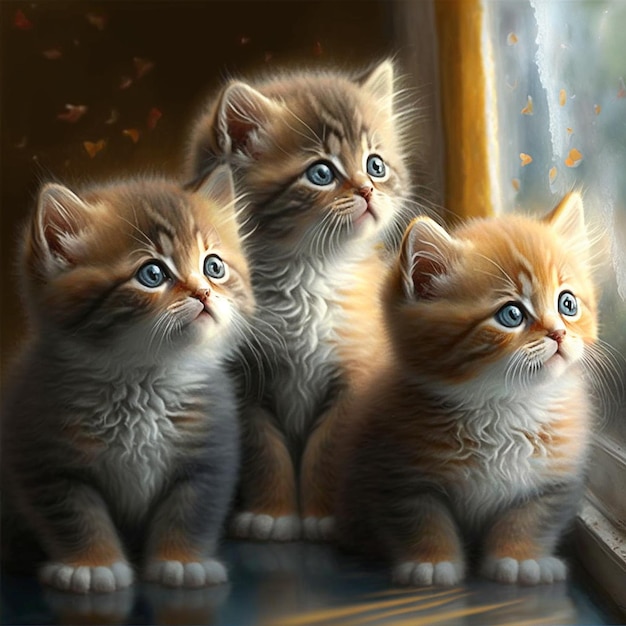 Gatinhos linda imagem imagem Generative AI