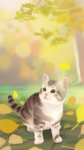 un gatito de dibujos animados para niños libro para niños