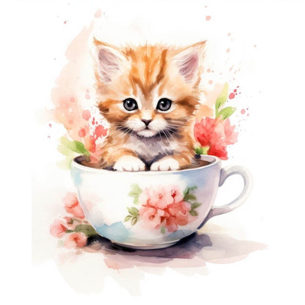 Gatito y la hora del té