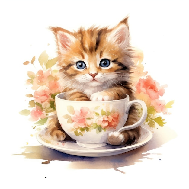 Gatito y la hora del té