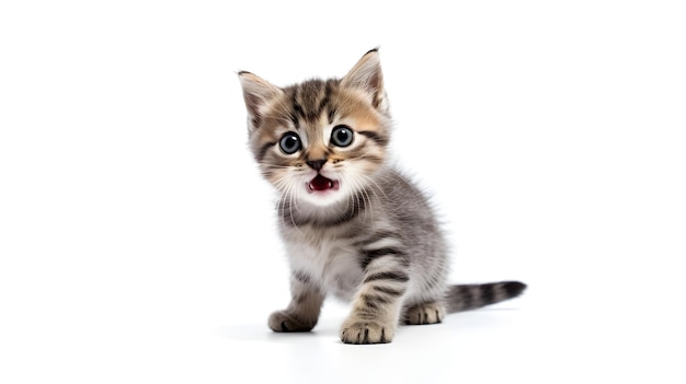 Gatito juguetón con una sonrisa traviesa listo para una diversión sin fin