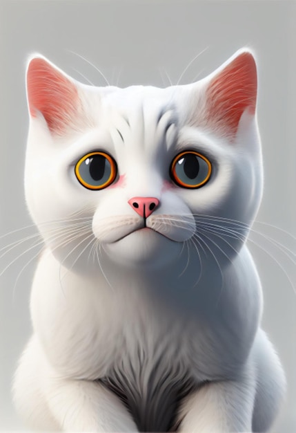 Gato, 3d, animação, gato, animales