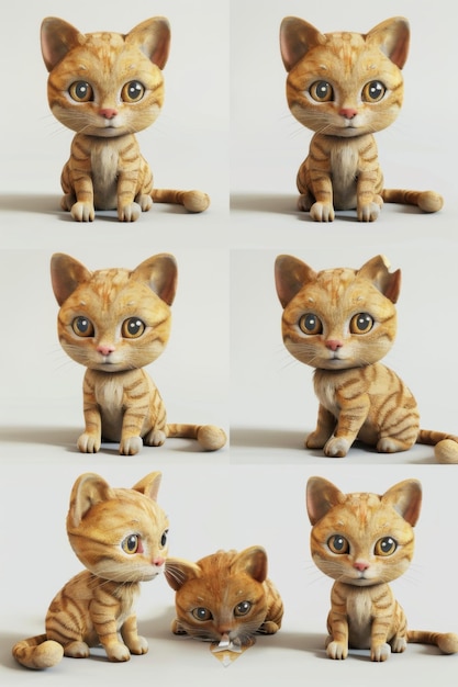 Gato 3D dinâmico