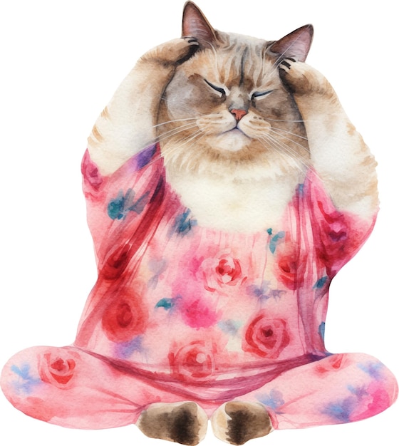 Gato a meditar