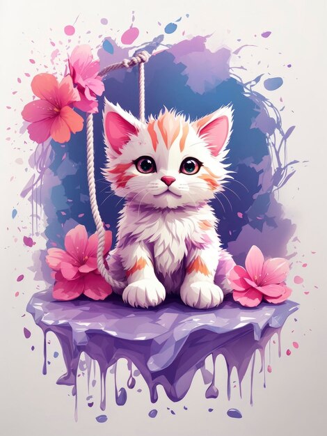 Gato Aventura Pastel Fantasia