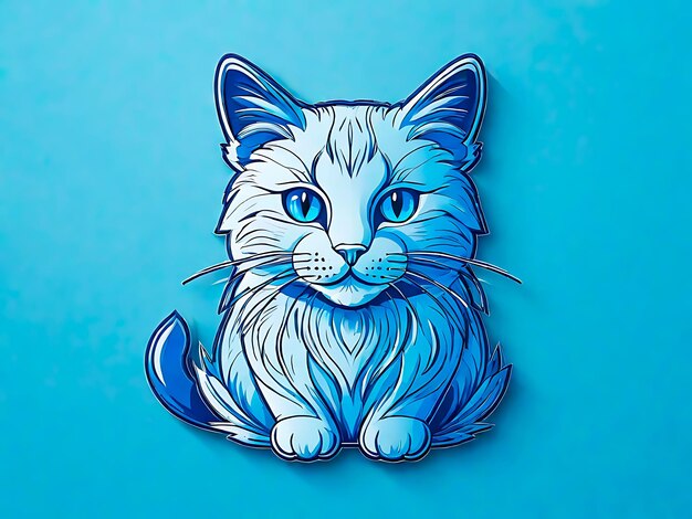 Foto el gato azul.