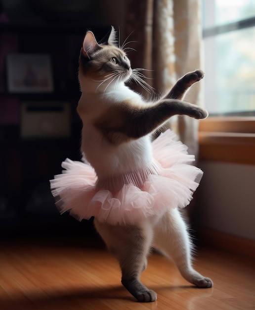 Gato Bailarina está bailando