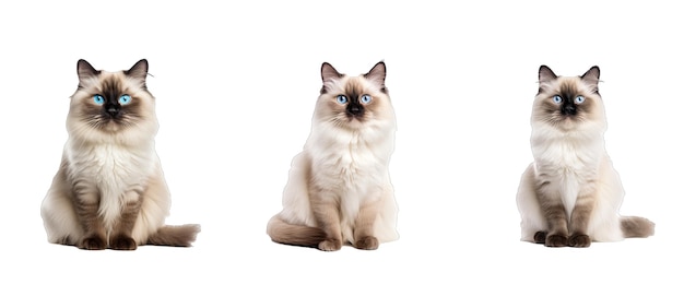 gato birman ilustração animal de estimação marrom raça birmanesa jovem gato doméstico birman