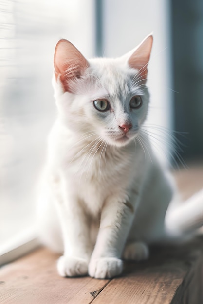 gato blanco generativo ai