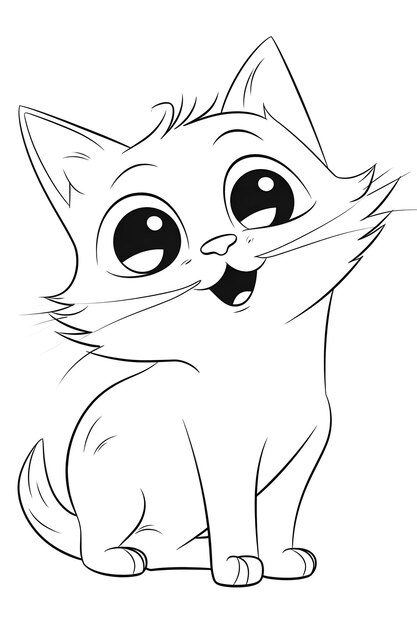 Gato para Colorir : 40 desenhos para imprimir