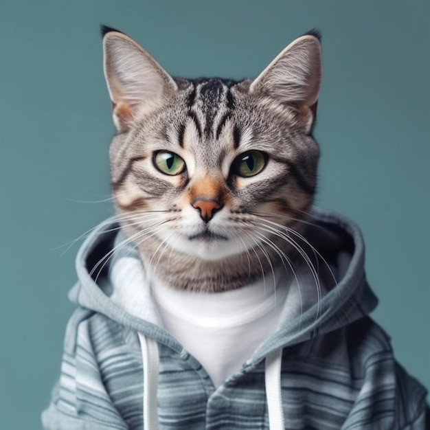un gato con una camiseta que dice "el nombre" en ella