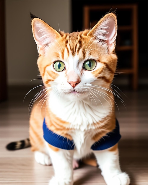 Un gato con una cara linda y pelaje esponjoso