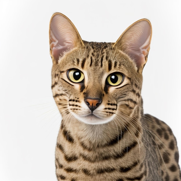 Un gato con cara negra y tostada y ojos amarillos.