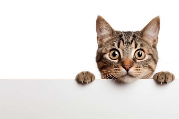 Foto un gato con una cara sorprendida