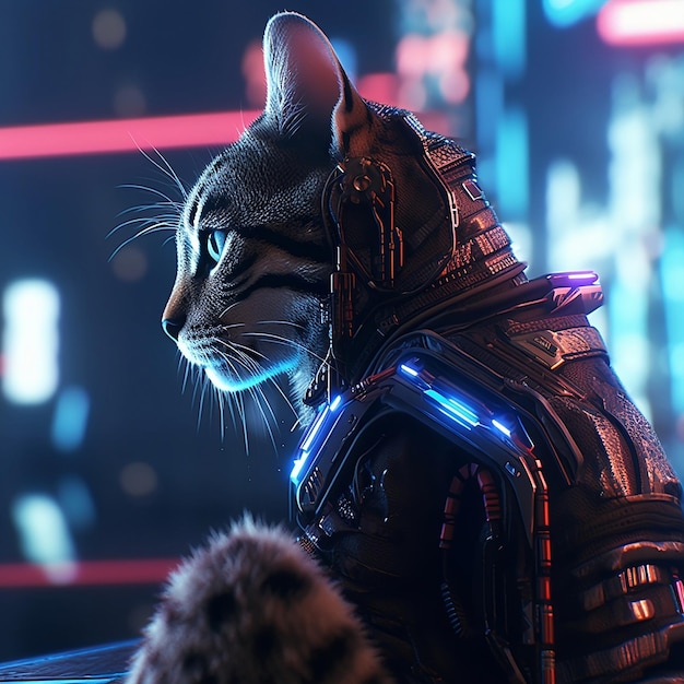 gato ciberpunk