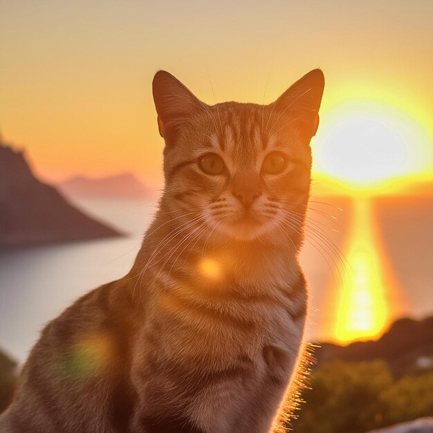 Foto el gato de colores