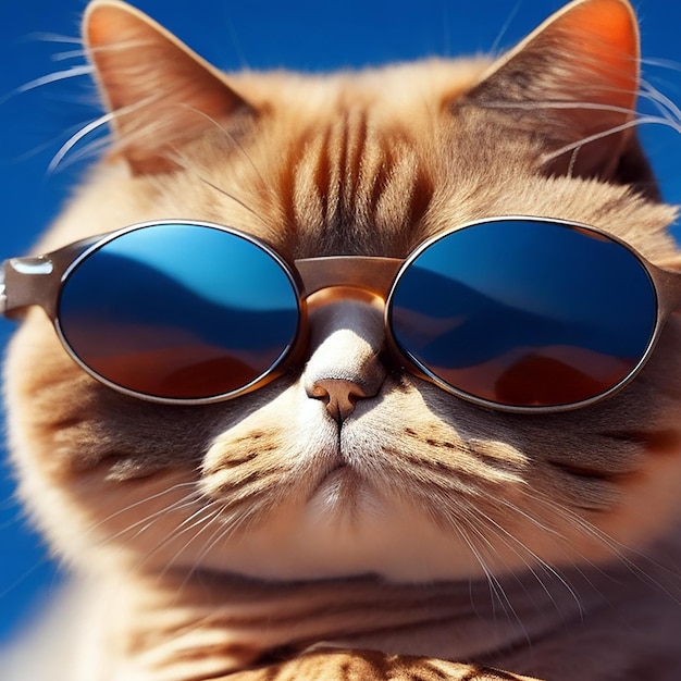 Gato com óculos de sol generativo ai