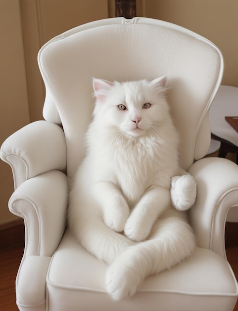 Un gato curioso posado sobre los muebles.