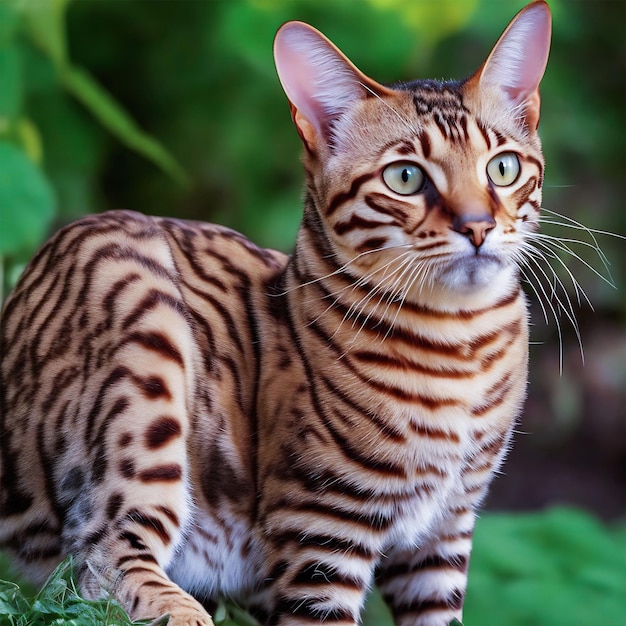 Gato de Bengala ao ar livre