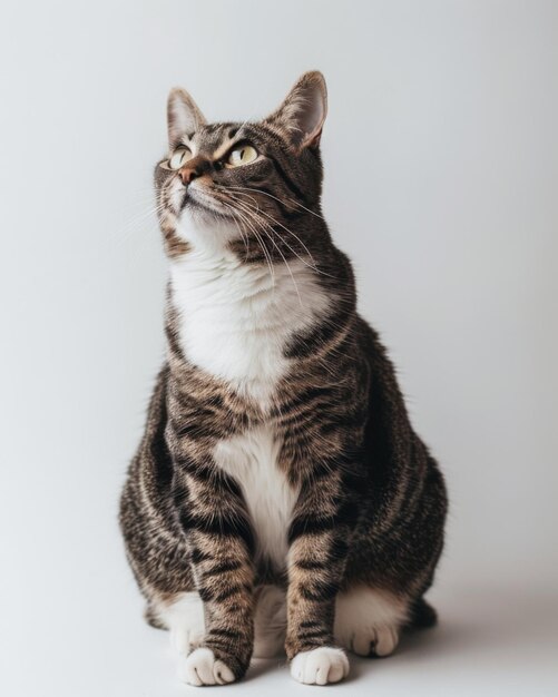 Foto gato de chipre sentado no chão admirando a vista com uma expressão curiosa