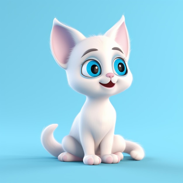 Gato de desenho animado 3D