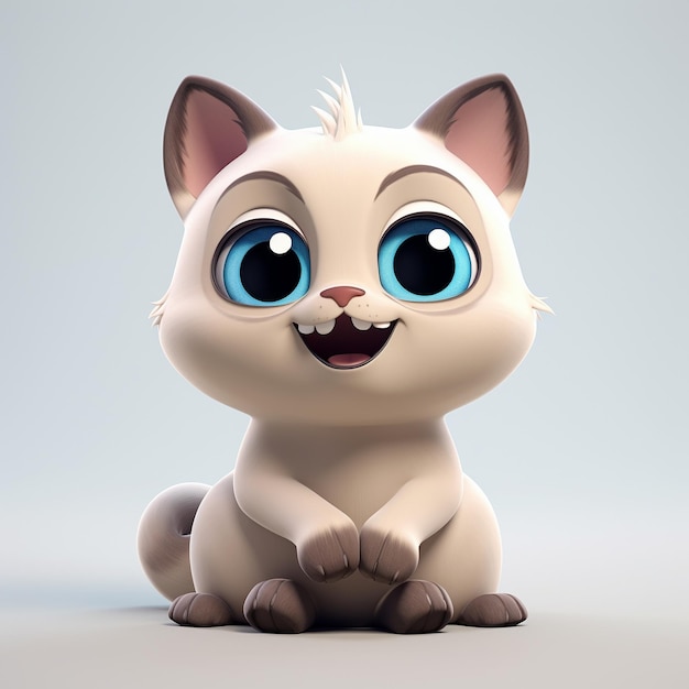 Gato de desenho animado 3D