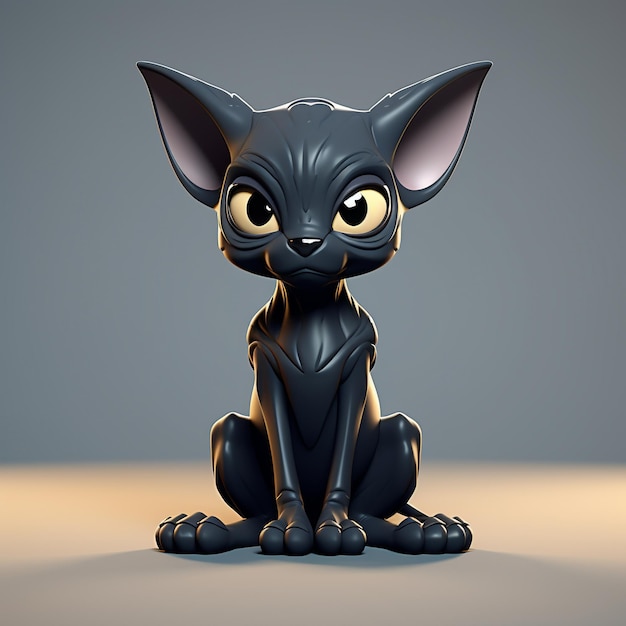 Gato de desenho animado 3D