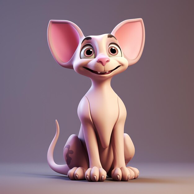 Gato de desenho animado 3D