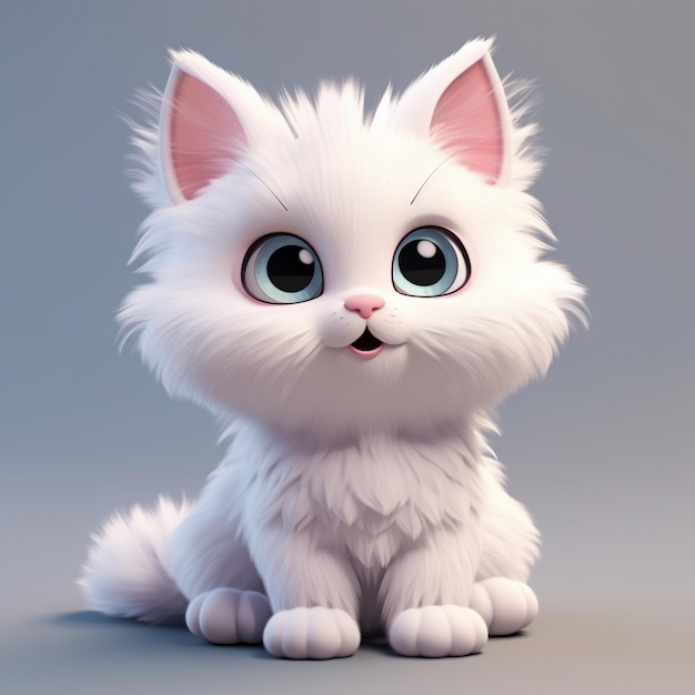 Gato de desenho animado 3D