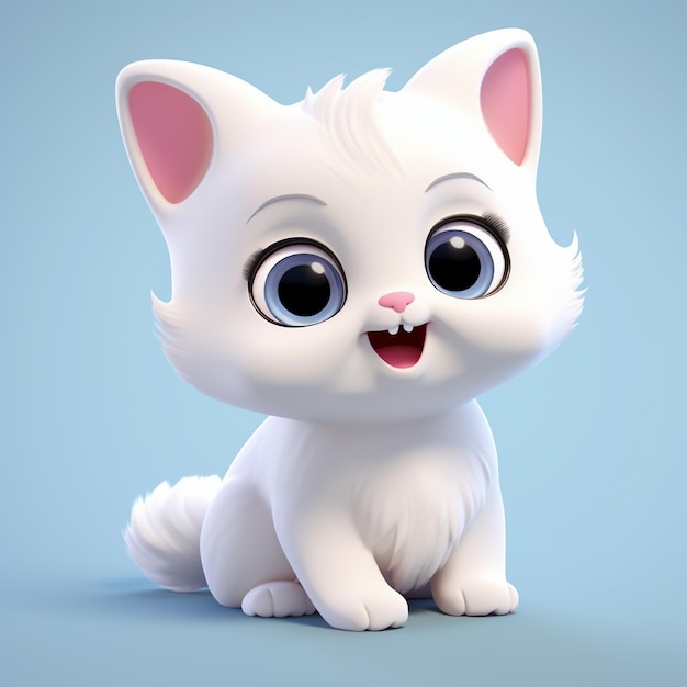 Gato de desenho animado 3D