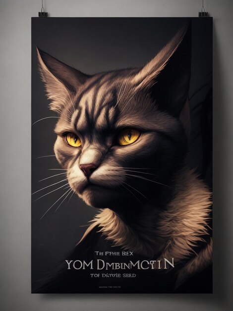 Foto gato de fantasia de um conto de fadas pintura a óleo digital de um gato