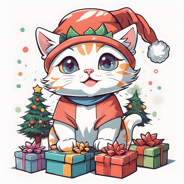 Foto gato de natal