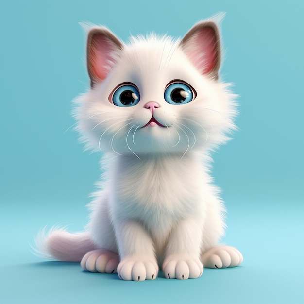 Gato de dibujos animados en 3D