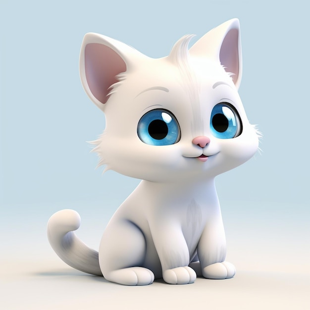 Gato de dibujos animados en 3D