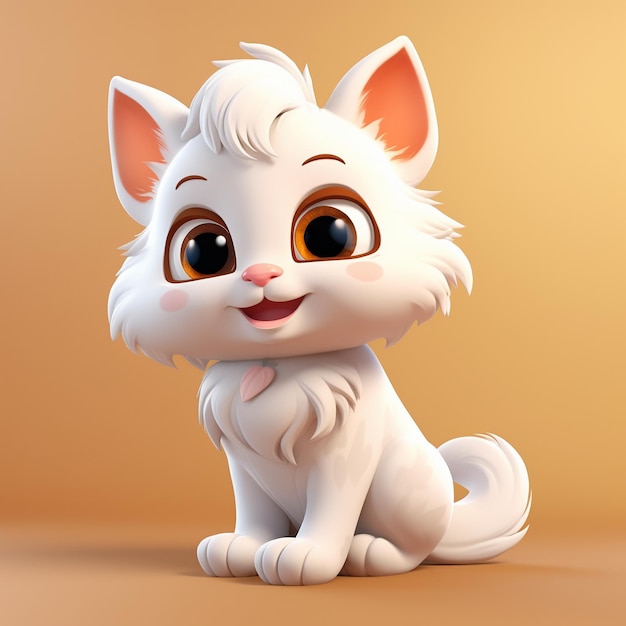 Gato de dibujos animados en 3D