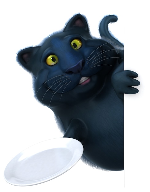 Gato divertido - ilustração 3D