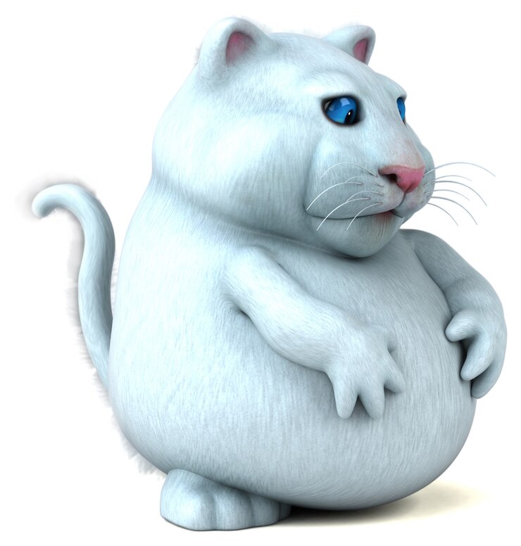 Foto gato divertido - ilustração 3d