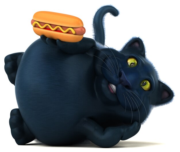 Gato divertido - Ilustración 3D