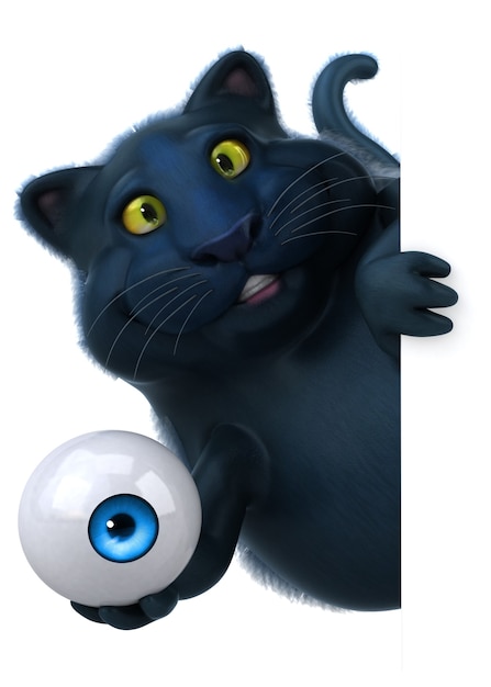 Gato divertido - Ilustración 3D