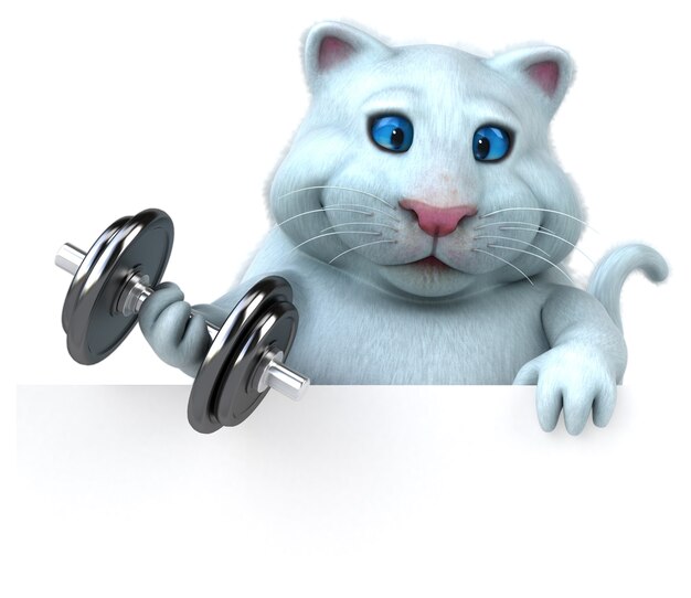 Gato divertido - Ilustración 3D