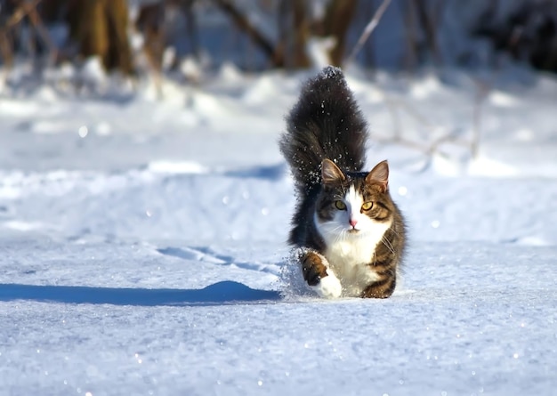 Gato doméstico al aire libre