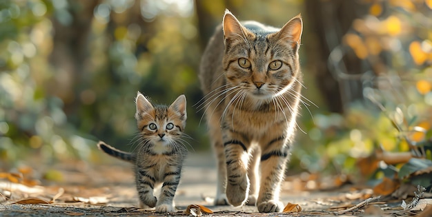 gato e gatinho gerados por IA