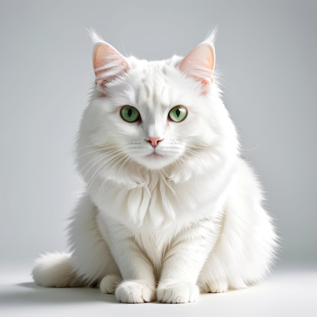 gato em fundo branco