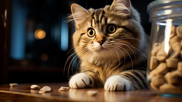 Foto gato enfiando a pata em uma explosão de energia criativa