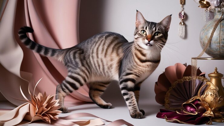 El gato está mirando.