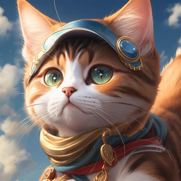 Gato filhote em anime