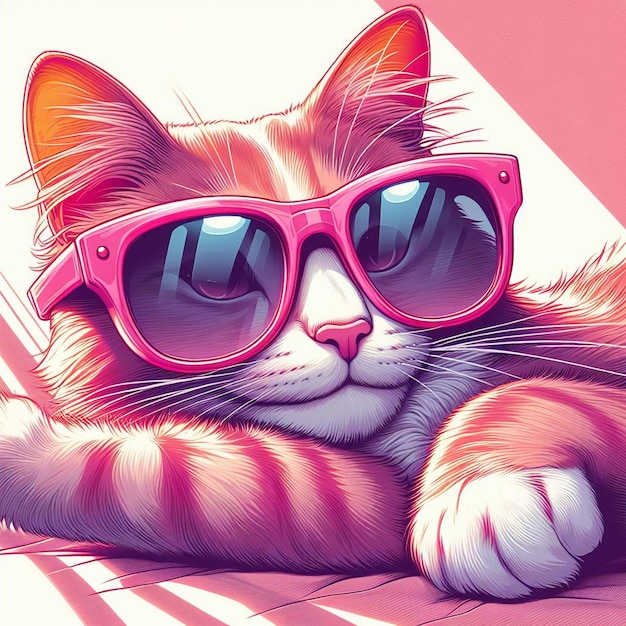 Un gato con gafas de sol