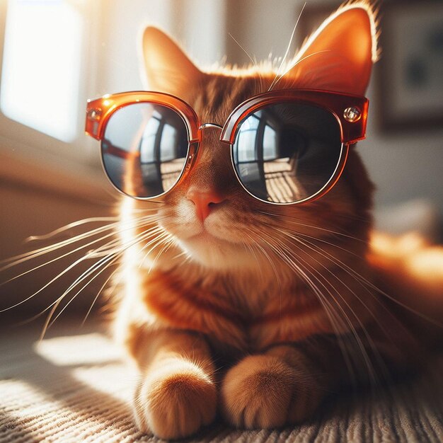 Un gato con gafas de sol